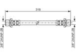 Bosch 1 987 476 165 - Tubo Freno Oe 90947 02C30 Per Yaris (P1), Yaris Verso (P2)