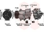 Van Wezel Compressore Aria Condizionata 3700K607 Per Opel Astra J Sports Tourer (P10) Astra J