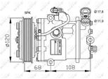 Nrf 32775 - Compressore Aria Condizionata Oe 24461719 Per Combo, Combo Tour, Corsa C (X01), Tigra Twintop (X04)
