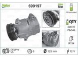 Valeo 699197 - Compressore Aria Condizionata Oe 7700103536 Per Megane I, Scenic I