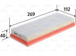 Valeo 585219 - Filtro Aria Oe 10940301 Per Cabrio (450), City-Coupe (450), Fortwo Cabrio (450), Fortwo Cabrio (451), Fortwo (450), Fortwo (451)