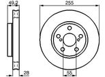 Bosch 0 986 478 858 - Oe 43512 05010 Disco Freno Per Carina E (T19)