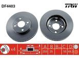Trw DF4403 - Oe 43512 12621 Disco Freno Per Corolla (E12), Corolla Verso (E12)