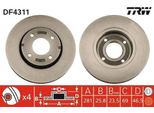Trw DF4311 - Disco Freno Oe 4605A180 Per Forfour (454)