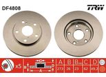 Trw DF4808 - Disco Freno Oe 43512 12690 Per Auris (E15), Corolla (E15)