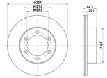 Hella 8DD 355 104-761 - Oe 4351235110 Disco Freno Per Hilux, Taro