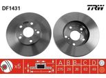 Trw DF1431 - Bremsscheibe Oe 43512 33041 Per Avensis Verso (M2), Camry (V1), Camry (V2), Camry (V3), Previa (R3)