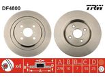 Trw DF4800 - Oe 42431 0D060 000 Disco Freno Per Yaris (P13), Yaris (P9)