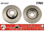 Trw DF1437 - Disco Freno Oe 26310AA120 Per Gt 86 (ZN6)