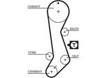 Gates 5358XS - Cinghia Di Distribuzione Oe 13568 11080 Per Corolla (E10), Corolla (E11), Starlet (P9)