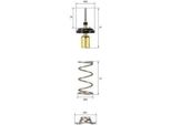 Mahle Tx 257 82D - Termostato Liquido Di Raffreddamento Oe 9091603147 Per Yaris (P9), Yaris (P13), Verso S (P12), Urban Cruiser (P1), Iq (J1), Corolla (E18), Corolla (E15), Auris (E18), Auris (E15)