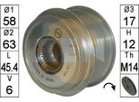 Era ZN5658 - Puleggia Alternatore Oe 27415 33070 Per Yaris (P9), Verso S (P12), Urban Cruiser (P1), Corolla (E15), Auris (E15)