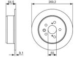 Bosch 0 986 479 336 - Oe 42431 20200 Disco Freno Per Carina E (T19), Celica (T20), (T19)