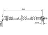 Bosch 1 987 476 837 - Tubo Freno Oe 90947 02C31 Per Yaris (P1), Yaris Verso (P2)