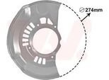 Van Wezel 5308372 - Oe 4778128240 Piastra Di Ancoraggio, Asse Anteriore Destro Per Avensis Verso (M2), Camry (V3)