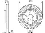 Bosch 0 986 479 619 - Oe 43512 02110 Disco Freno Per Celica (T23)