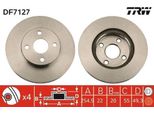 Trw DF7127 - Disco Freno Oe 43512 12610 Per Corolla (E12)