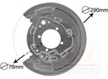 Van Wezel 5307373 - Oe 4650405010 Piastra Di Ancoraggio, Asse Posteriore Sinistro Per Avensis (T25)