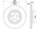 Hella 8DD 355 114-671 - Disco Freno Oe 4351205080 Per Avensis (T25), Corolla Verso (E12)
