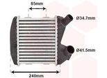 Van Wezel 29004004 - Intercooler Oe A0002490V005 Per Cabrio (450), City-Coupe (450), Fortwo Cabrio (450), Fortwo (450)