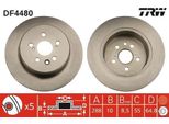 Trw DF4480 - Oe 42431 20430 Disco Freno Per Avensis (T22)