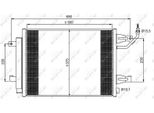 Nrf 350073 - Condensatore Aria Condizionata Oe MR568975 Con Essiccatore Per Forfour (454)