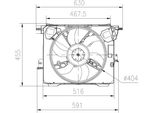 Nrf 47899 - Ventola Radiatore Oe 4539064300 Per Forfour (453), Fortwo Cabriolet (453), Fortwo (453)