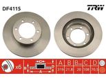 Trw DF4115 - Oe 43512 60120 Disco Freno Per 4 Runner