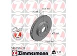 Zimmermann 590.2574.20 - Disco Freno Per Corolla (E12), Corolla Verso (E12)