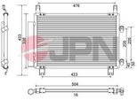 Jpn 60C9133 - Oe 884600D050 Condensatore Aria Condizionata Con Essiccatore Per Yaris (P9)