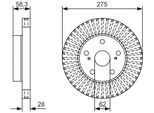 Bosch 0 986 479 A97 - Disco Freno Oe 435120K120 Per Hilux