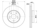 Hella 8DD 355 106-511 - Disco Freno Oe 4351205030 Per Avensis (T22), (T19)