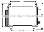 Prasco TO5665D - Condensatore Aria Condizionata Oe 884600D200 Con Essiccatore Per Yaris (P13)