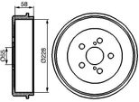 Bosch 0 986 477 140 - Oe 42431 05020 Tamburo Del Freno Per Avensis (T22)
