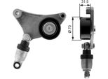 Gates T38216 - Spannolinamento Oe 16620 0W110, Cuscinetti Per Avensis (T22), Avensis (T25), Avensis Verso (M2), Camry (V3), Previa (R3), Rav 4 Ii (A2)