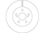 Trw DF6734 - Disco Freno Oe 43512 47060 Per Prius Phv (W52), Prius (W5)
