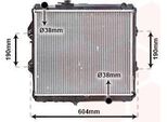 Van Wezel 53002642 - Oe 16400 30080 Radiatore, Raffreddamento Motore Per Hilux