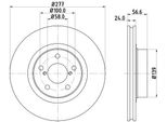 Hella 8DD 355 129-421 - Disco Freno Oe 32006172 Per Gt 86 (ZN6)