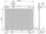 Valeo 701216 - Oe 16400 0Y060 Radiatore, Raffreddamento Motore Per Verso S (P12), Yaris (P13)