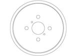 Trw DB4551 - Oe 42431 0D030 Tamburo Freno Per Yaris (P13), Yaris (P9)