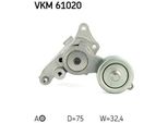 Skf Vkm 61020 - Oe 16620 0L020 Puleggia Tenditore, Cinghia A V Per Hilux