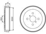 Bosch 0 986 477 199 - Oe 424310D010 Tamburo Del Freno Per Yaris (P1)
