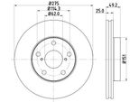 Hella 8DD 355 118-691 - Oe 4351224031 Disco Freno Per Rav 4 Ii (A2)
