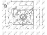 Nrf 47746 - Ventola Radiatore Oe 1636121030 Per Yaris Verso (P2), Yaris (P1), Rav 4 Ii (A2)