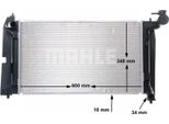 Mahle Cr 1526 000S - Oe 1640021130 Radiatore, Raffreddamento Motore Per Corolla (E12), Corolla Verso (E12)