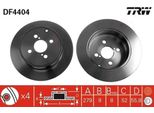 Trw DF4404 - Oe 42431 02082 Disco Freno Per Corolla (E12)