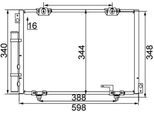 Mahle Ac 260 000S - Oe 8845005020 Condensatore Aria Condizionata Con Essiccatore Per Avensis (T22)