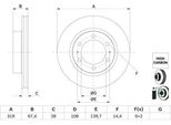 Bosch 0 986 479 G19 - Disco Freno Oe 435120K090 Per Hilux