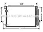 Prasco TOA5409D - Oe 8845005170 Condensatore Aria Condizionata Con Essiccatore Per Avensis (T25), Corolla Verso (E12)