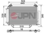 Jpn 60C9135 - Oe 8846054020 Condensatore Aria Condizionata Con Essiccatore Per Yaris (P1), Yaris Verso (P2)
